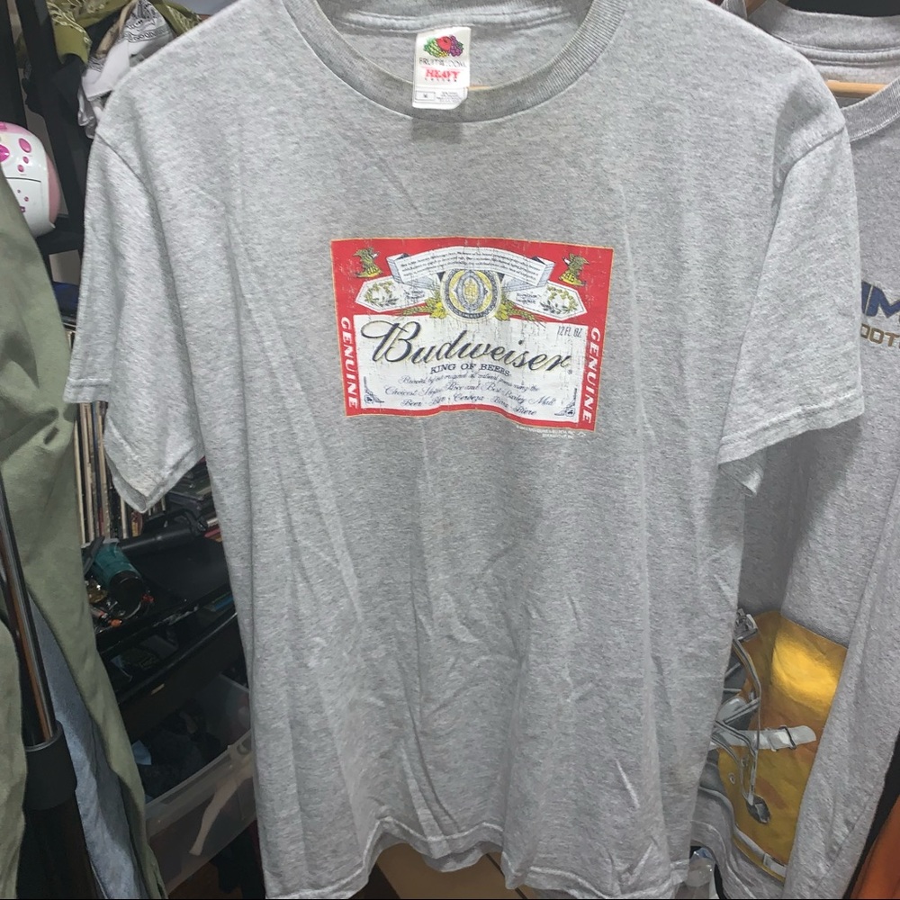 Simple Budweiser promo shirt Y2k